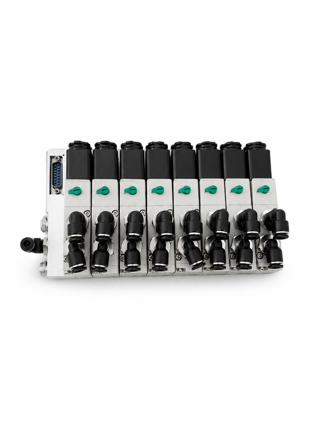 8 İstasyonlu Solenoid Valf Adası | Pnömatik Valf Manifold | D-Sub Bağlantılı Valve Island